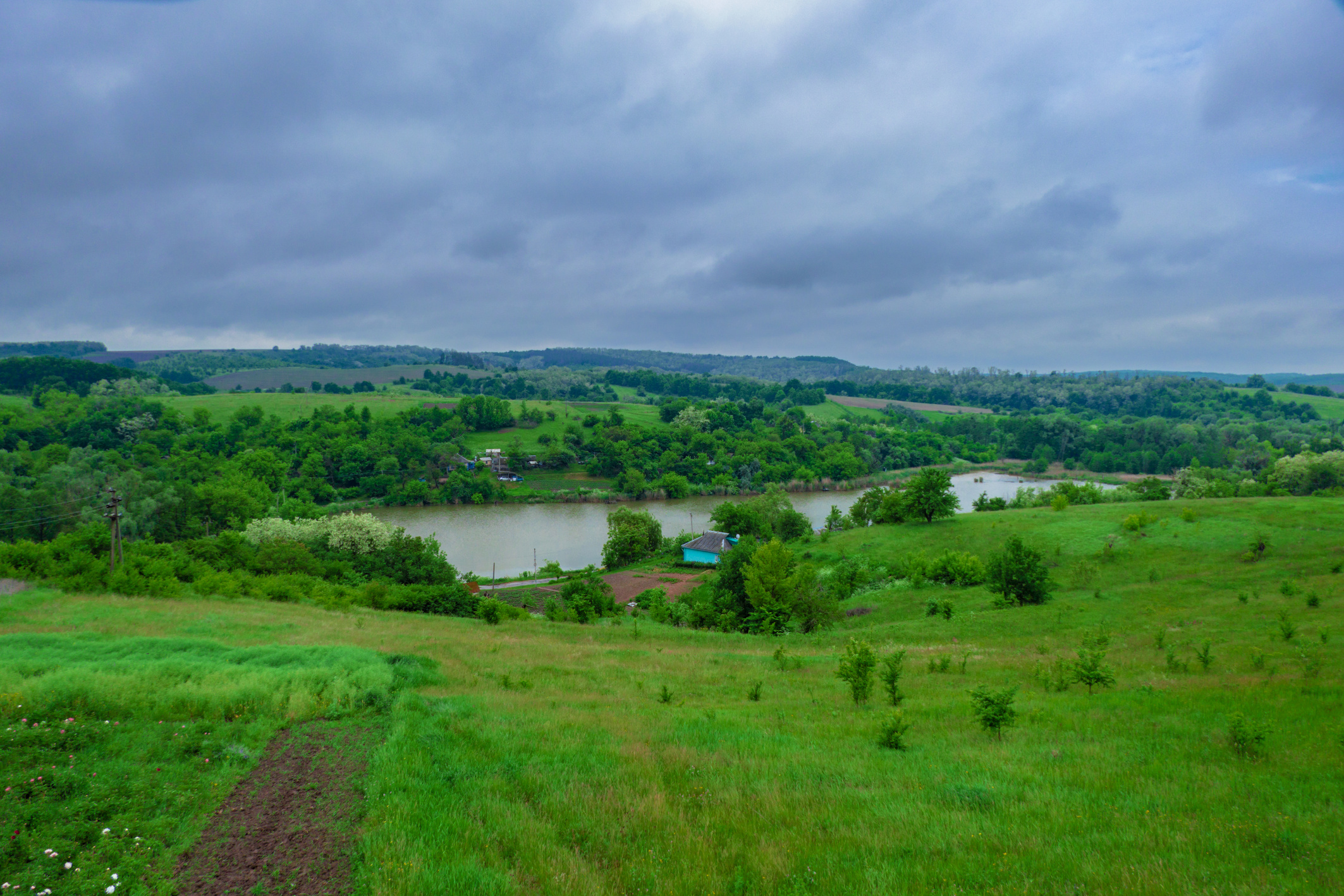 Cold Yar in the Cherkasy region. View from the hill.