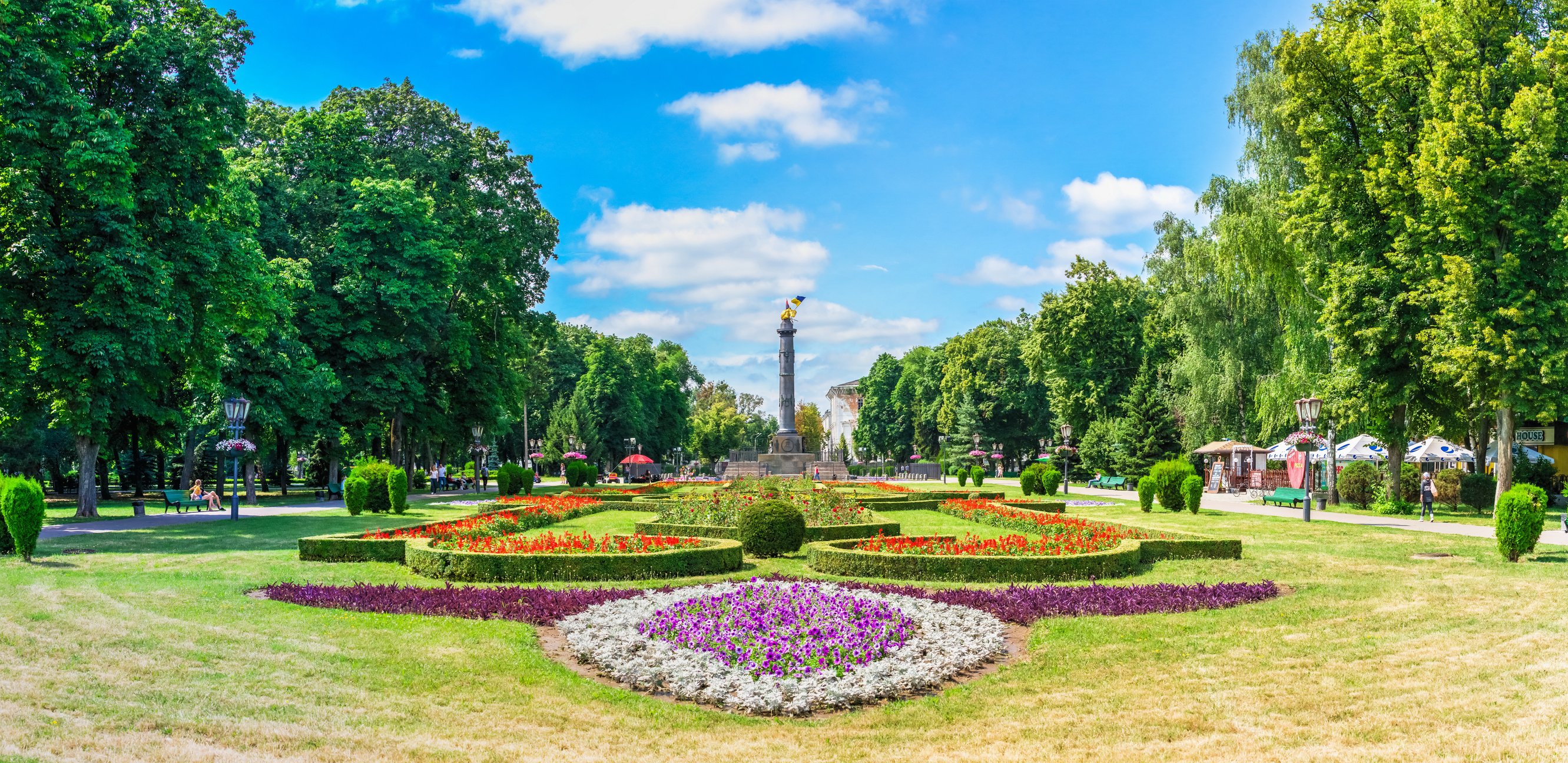 Round square in Poltava, Ukraine